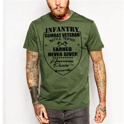 Infantry Combat Veteran T Shirt Army Navy Army Reserves Etsy