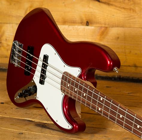 Fender Mexican Std Jazz Bass Ca Red Peach Guitars