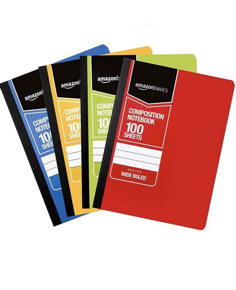 Pack Of Composition Notebooks In Different Colors Great Value For