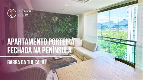 EXCLUSIVIDADE NA PENÍNSULA BARRA APARTAMENTO PORTEIRA FECHADA À VENDA