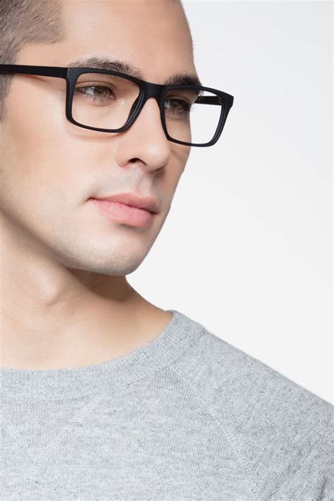 Persian Rectangle Matte Black Full Rim Eyeglasses Eyebuydirect