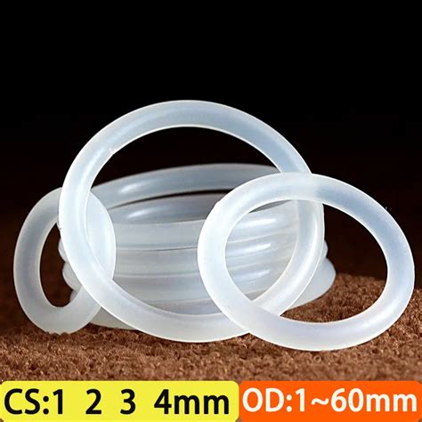 Pcs Vmq O Ring Seal Gasket Cs Mm Od Mm Silicone Rubber