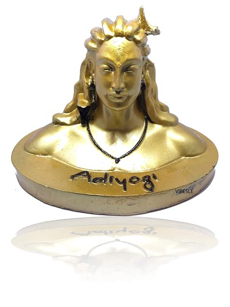 Buy Polyrasin Lord Adiyogi Gold Color Shiva Statue Mahadev Murti Home