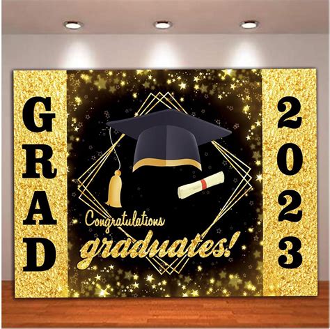 Congratulation Grad 2023 Photography Backdrops Class Of 2023 Graduation Party