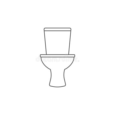 Lavabo Wc Icono Del Retrete Ejemplo Del Vector Diseo Plano Stock De