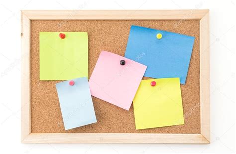 Sticky Note On Cork Board Stock Photo By Topntp 119401234