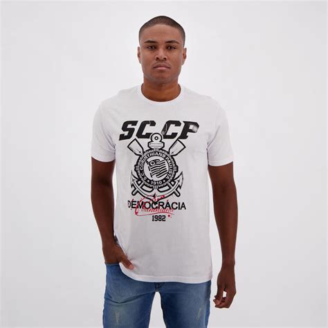 Camiseta Corinthians Sccp Democracia Corinthiana Branca Futfanatics