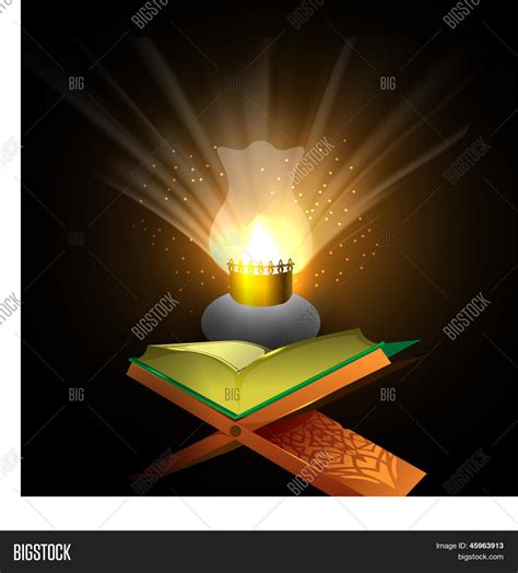 Open Islamic Holy Book Quran Vector & Photo | Bigstock