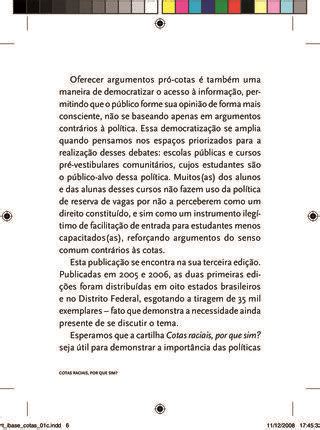 Cartilha Sobre Cotas Raciais Cota Racial Sao Jose Rio Grande Do Norte