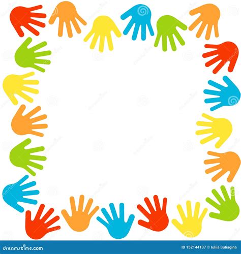 Handprint Clipart Border