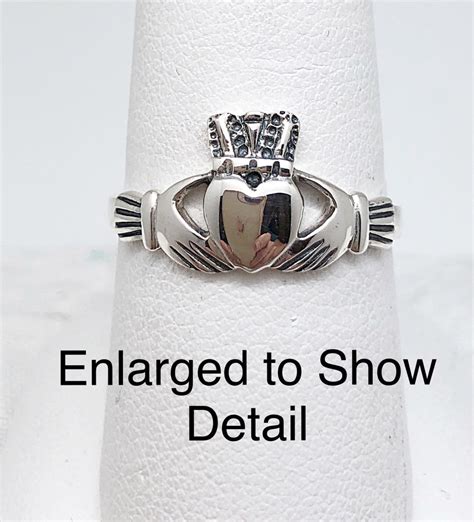 Bague Irlandaise Sterling Claddagh Pour Dames Bague Sterling Claddagh