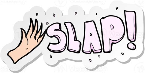 Sticker Of A Cartoon Slap 39911102 Png