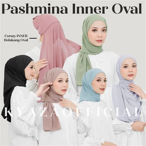 Jual Pashmina Inner Oval Ceruty Pashmina Jumbo Oval Babydoll Premium