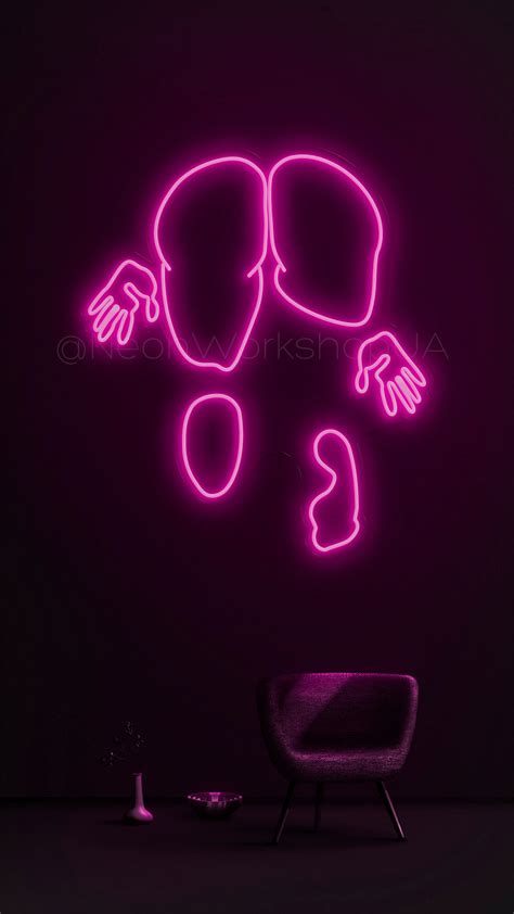 Sexy Silhouette Girl Led Neon Sign Imprint Of A Sitting Lady View Of A Woman From Below