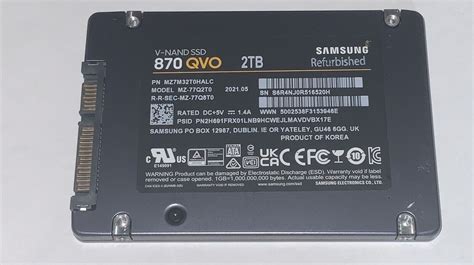 Samsung 870 QVO SATA III 2 5 V NAND SSD 2TB MZ7M32T0HALC Refurbished