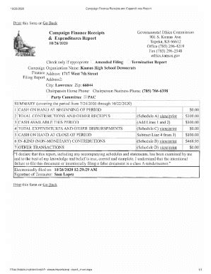 Fillable Online Ethics Ks Check Only If Appropriate Amended Filing