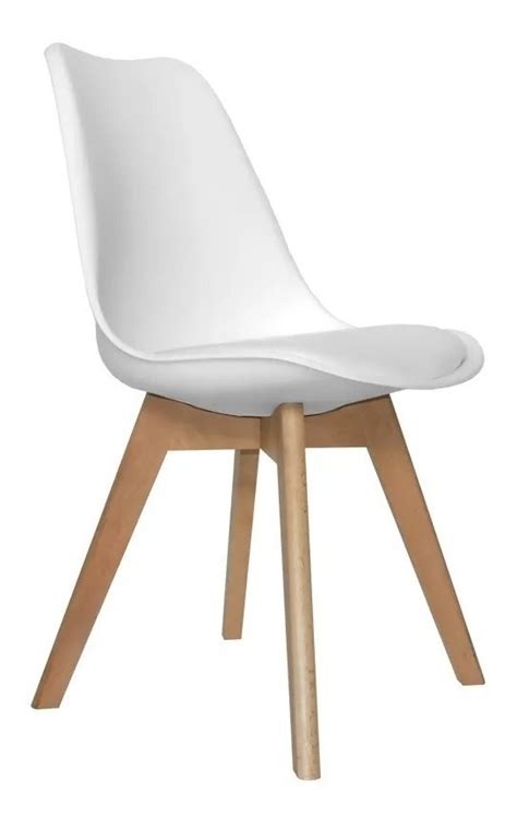 Silla Eames Acolchonada Blanca Con Patas Madera Us 4200 En Mercado