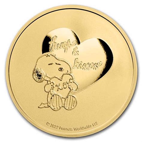 Buy Peanuts® Snoopy Hearts Valentines Day 1 Oz Gold Round Apmex