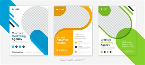 Modern Corporate flyer design template set, business flyer layout ...