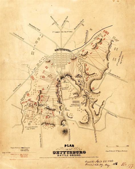 Antique Map Battle Of Gettysburg Civil War Etsy Battle Of