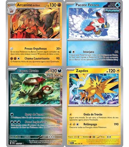 Kit Cartas Pok Mon Arcanine E Zapdos Brilhantes Foil Parcelamento Sem