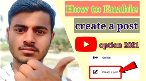 How To Enable Create A Post Option On Youtube Channel Create A Post On