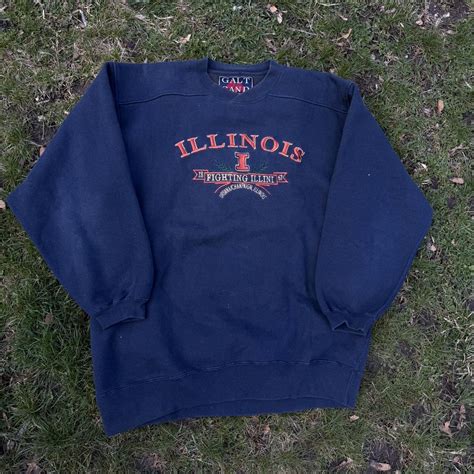 Rare Vintage Illinois Sweatshirt Size Large Size Depop