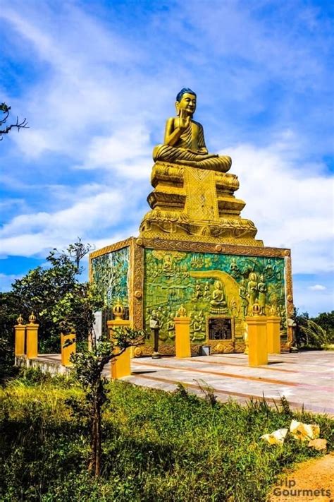 Things To Do In Kampot Sampov Pram Golden Buddha Statue Shrine Golden