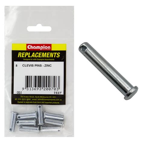 Clevis Pins X Zinc Plated Champion Parts