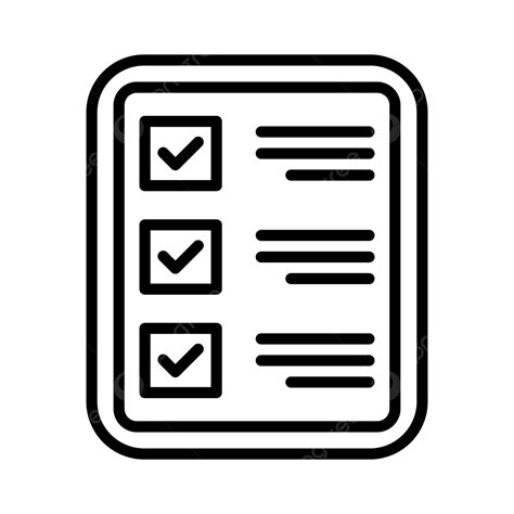 Icono De L Nea De Examen Vector Png Dibujos Lista De Verificaci N