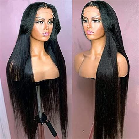 Timanzo Hair Straight Lace Front Wigs Synthetic Wig For Black Women Pre Plucked Hairline 150