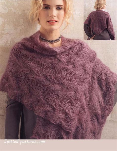 Kid mohair-silk shawl knitting pattern free