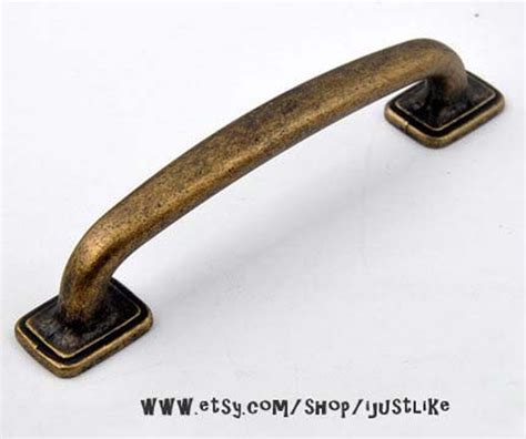 Retro Style Door Pull Handles Antique Brass Metal Furniture Etsy