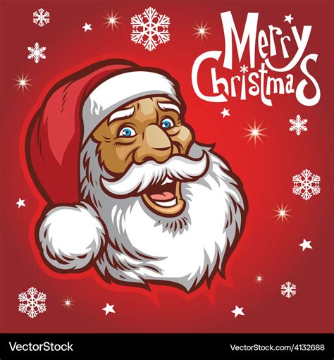 Santa Claus Head Royalty Free Vector Image Vectorstock