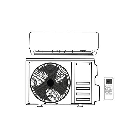 Un Acondicionador De Aire Moderno Con Un Icono De Control Remoto En