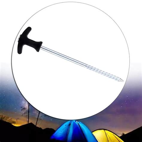 5pcs Tent Pegs 21cm Winced Iron Camping Tent Pegs Heavy Duty Carp Fishing Pegs Tent Accessories ...