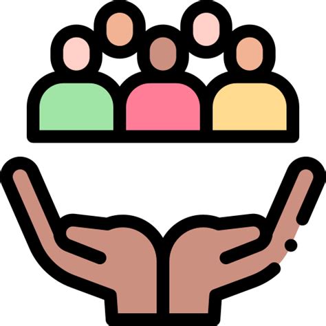 Icono De Población Detailed Rounded Lineal Color
