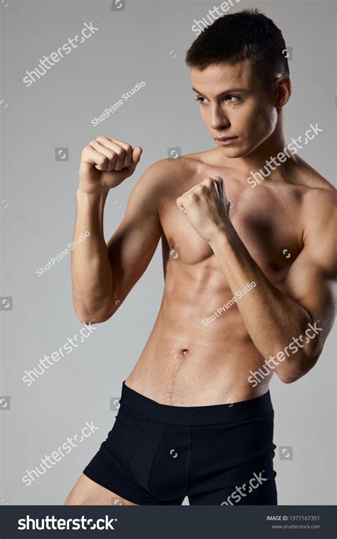 Sexy Boxer Shorts Naked Torso Hands Stock Photo Shutterstock