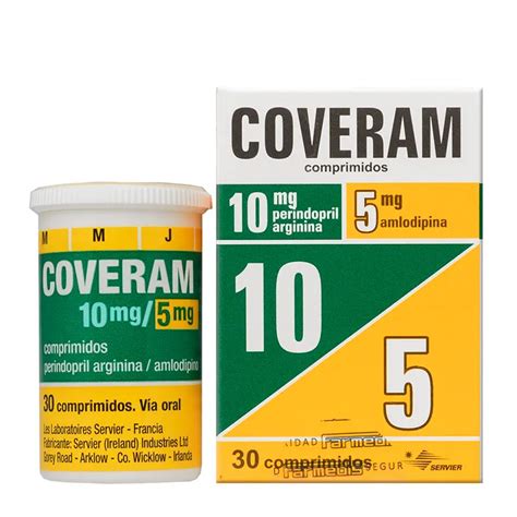 Coveram 10mg 5mg Caja De 30 Comprimidos Punto Farma