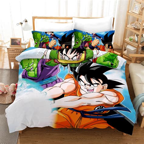 3d Dragon Ball Z Print Bedding Set Duvet Covers Pillowcases One Piece