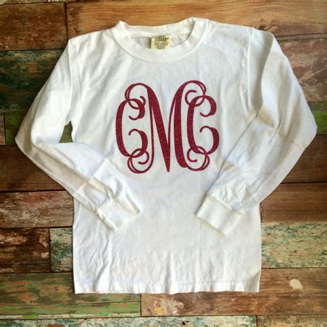 Monogrammed T Shirts Long Sleeve Monogram Tee Shirt Monogram