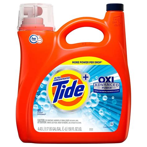 Tide Advanced Power Liquid Laundry Detergent Oxi Original 81 Loads