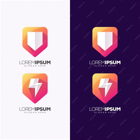 premium vector energy shield logo design vector illustration