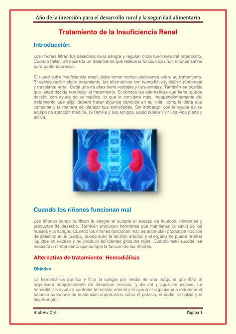 Tratamiento De La Insuficiencia Renal Pdf