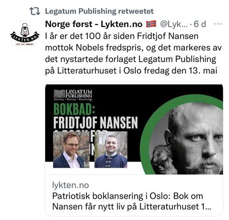 Ranaskrik On Twitter Bj Rn Christian R Dal Er I Gang M Nytt Prosjekt