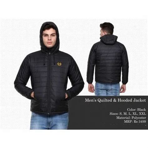 Mens Black Quilted and Hooded Jacket at Rs 3499/piece | Arrow Hooded Jacket in Bengaluru | ID ...