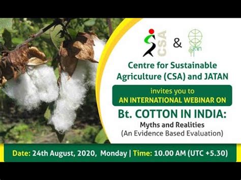 Dr Keshav Kranthi International Webinar On Bt Cotton In India Myths