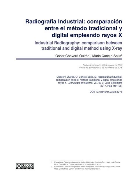 PDF Radiografía Industrial comparación entre el método