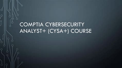 Comptia Cysa Cs Workbook