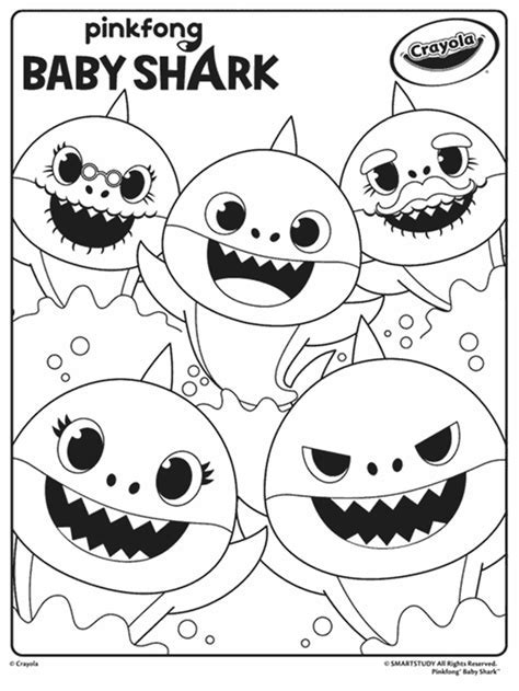 Baby Sharks Coloring Pages Warehouse Of Ideas